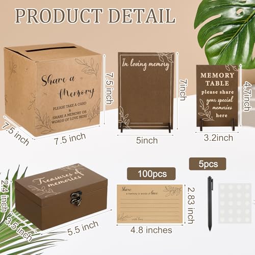 Gilprop Share a Memory Cards Set for Celebration of Life Decoration Memorial Cards for Funeral Share a Memory Keepsake Dec...
