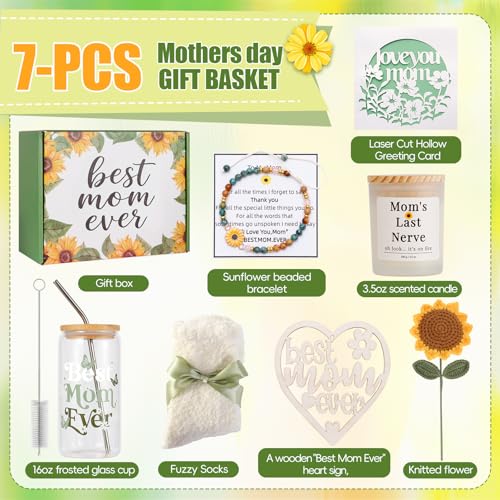 Mothers Day Gifts for Mom - Best Mom Ever Gift Set, Personalized Mum Gifts, Mama Care Package,Unique Birthday Gifts for Mo...