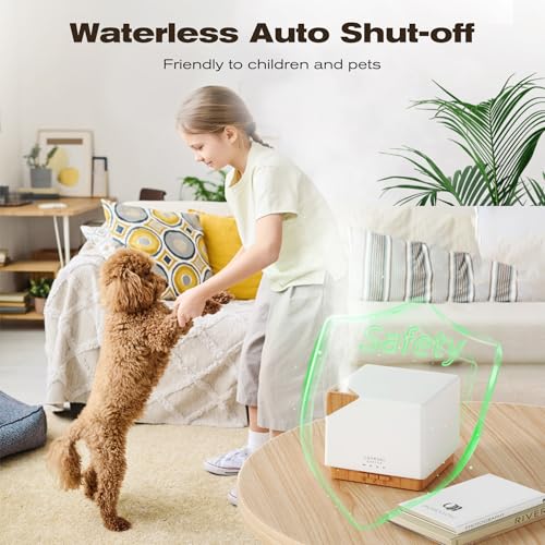 ASAKUKI Essential Oil Diffuser for Home, Large 700 ml Humidifier with Automatic Shut-Off, Scent Aromatherapy Diffuser with...