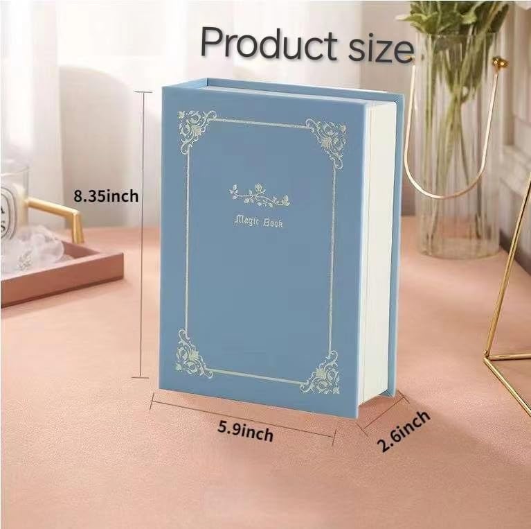 Misslanonly Jewelry Organizer Box Book, PU Leather Travel Jewelry Case with Magnetic Closure, Double-Sided Storage for Ear...