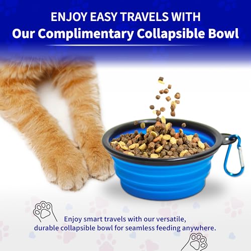 Pet Fit For Life - Vibrant Collapsible Travel Cat Litter Box - Portable, Foldable, Compact Design with Bonus Water Bowl - ...