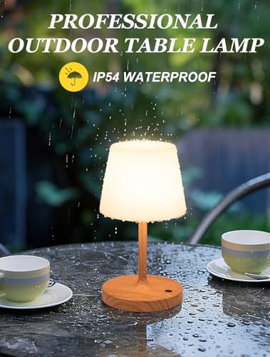 Kakanuo Cordless Shower Lamp Waterproof, Cordless Lamp with 4000mAh Battery, Rechargeable Table Lamp, Touch Dimmable Desk ...