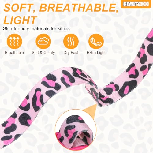 BEAUTYZOO Cat Harness and Leash Set Escape Proof for Walking, Kitten Soft Adjustable Vest Harnesses for Small Medium Large...