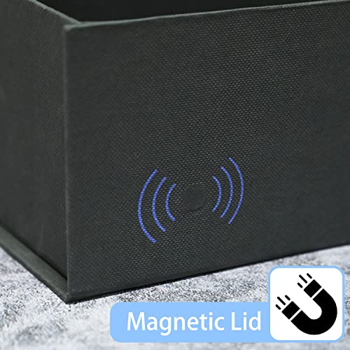 LIFELUM Gift Box 13.5''x10''x4'' Large Gifts Box with Magnetic Lids Black Gift Boxes for Mom Gifts Contains Card, Ribbon, ...