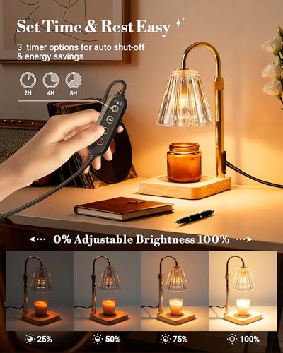 Marycele Candle Warmer Lamp with Timer & Dimmer - Mothers Day Gifts for Women Mom Her, Aesthetic Office Home Decor, Adjust...