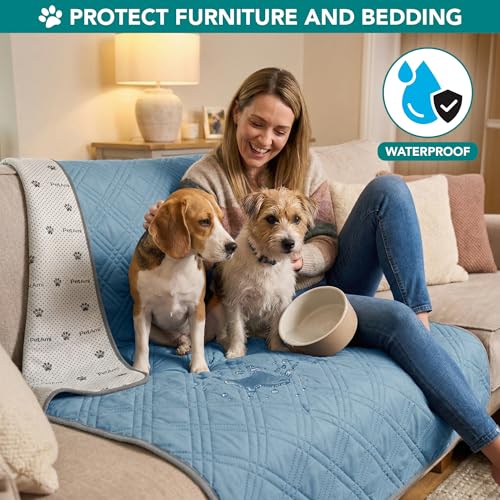 PetAmi Waterproof Cooling Mat for Dog, Premium Pet Cooling Blanket for Bed Crate, Anti Slip Indoor Dog Cool Pad for Sleepi...
