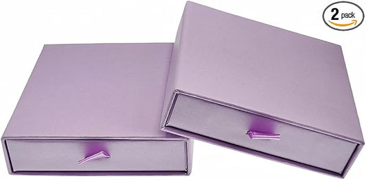 Ivosmart 2 Pack Jewelry Gift Boxes 3.5 x 3.5 x 1 Inch Cardboard Jewelry Boxes, Small Gift Boxes for Jewelry Earrings Neckl...
