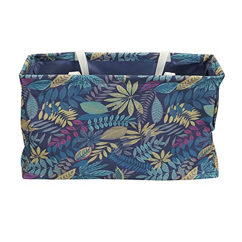 Household Essentials Large Canvas Utility Tote Bag with Handles | Collapsible Storage Basket for Laundry, Groceries, Colle...