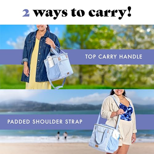 Fit & Fresh, 24-Can Soft Cooler Bag Insulated Leak-Resistant, Portable Soft Cooler, Large Cooler, Soft Sided Cooler Bag, T...