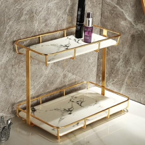 Bathroom Organizer Countertop Perfume Organizer Makeup Organizer Cosmetics Storage Display Rack Vanity Tray Dresser Stainl...