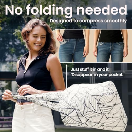 Nanobag Ultralight Foldable Tote for Women & Men, Reusable Grocery & Travel Bag, Packable Collapsible Compact Market Essen...