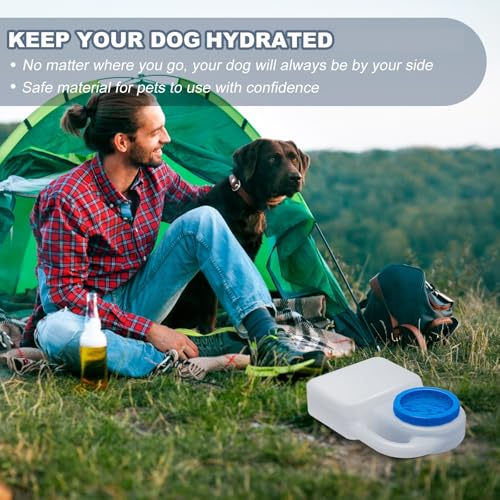 Ziliny 2 Pcs 3 Quart No Spill Portable Dog Travel Water Bowl Pet Water Bowl for Pet Dispenser for Small Large Dogs Cats Ca...