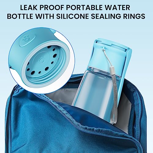 FORWH Portable Dog Water Bottle Dispenser [Leak Proof & Foldable] Dog Travel Water Bottle Bowl Accessories for Puppy Small...