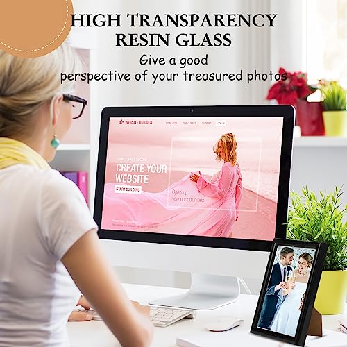 Redbaker 24 Pack 4'' x 6'' Black Picture Frames Bulk Photo Display Frames for Tabletop Home Office School Display Wedding ...