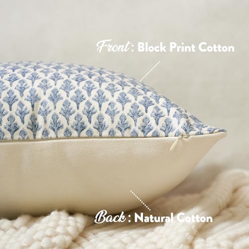FIOUOVO Floral Pillow Covers 20x20 Pillow Cover Block Print Couch Pillows for Living Room Decorative Neutral Accent Throw ...