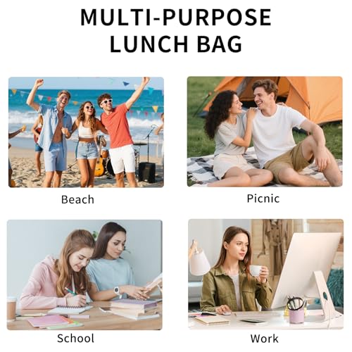 OYLOLA Lunch Bag Women Lunch Box for Women Adult Cute Insulated Lunch Bag Lager Cooler Lunch Tote Bags for Work Picnic (Be...