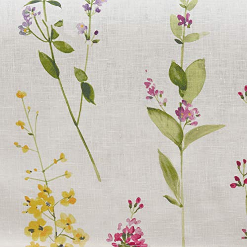 Watercolor Floral Stems Linen Table Runner