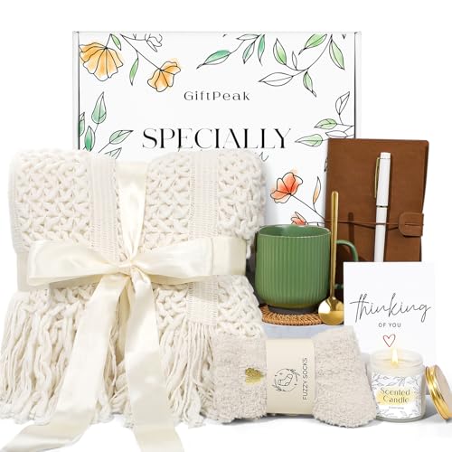 Get Well Soon Gifts for Women, Sympathy Gift Baskets, Thinking of You Care Package, Sending Hugs Box, After Surgery Feel B...