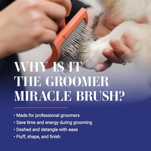 Chris Christensen Big G Dog Slicker Brush for Dogs (Goldendoodles, Labradoodles, Poodles), Groom Like a Professional, Fluf...
