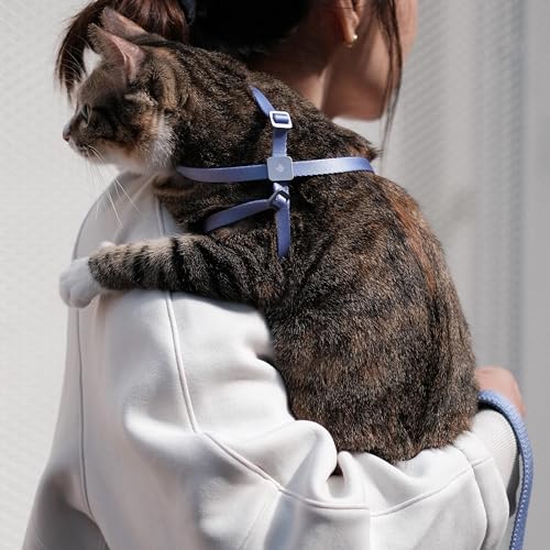 BuddyArmor Cat Harness and Leash 2-in-1, Escape Proof Anti-Chocking Harness Adjustable Lighweight Leash for Walking Outoor...