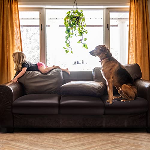 Fuloon Faux Leather Couch Cushion Slipcover, Waterproof Stretch Covers for Sofa, RV Chair Seat Cover, Individual Loveseat ...