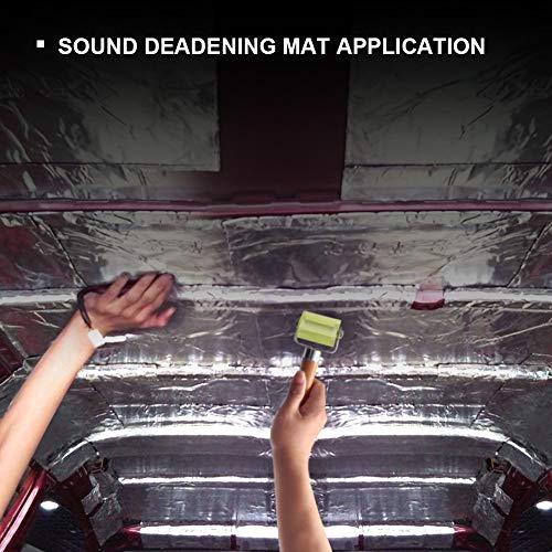 LUMITECO Bearings Equipped Automotive Car Audio Sound Deadening Application Wheel Roller, Heat Abatement Mat Wallpaper App...