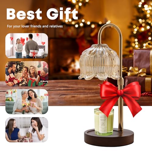 GEEZO Fragrance Candle Warmer Lamp，Electric Candle Warmer with Timer & Dimmer，Mom Christmas Birthday Gifts for Women, Hous...