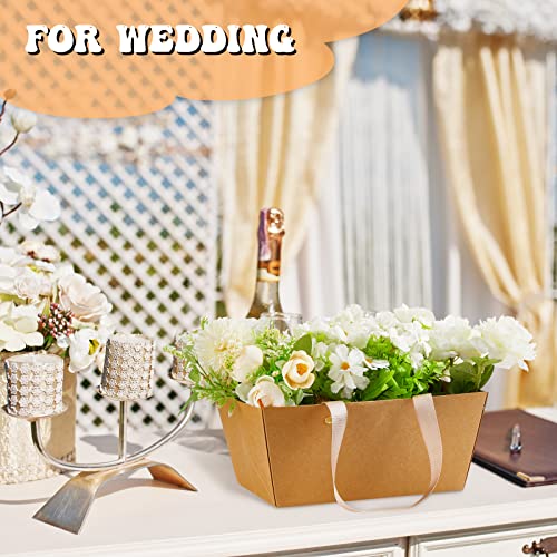 Pinkunn 48 Pcs Basket for Gifts Empty DIY Bulk Party Gift Basket Kit with Handles Market Trays for Packages Wrapping Weddi...