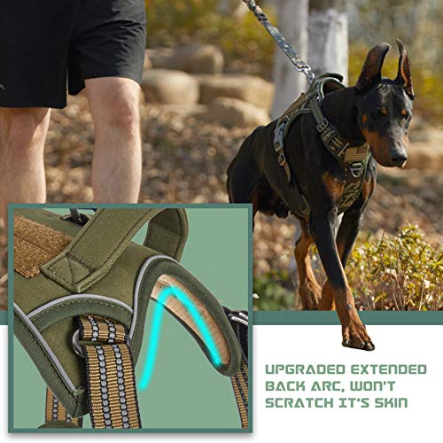 BUMBIN Tactical Dog Harness for Large Dogs No Pull, Famous TIK Tok No Pull Dog Harness, Fit Smart Reflective Pet Walking H...
