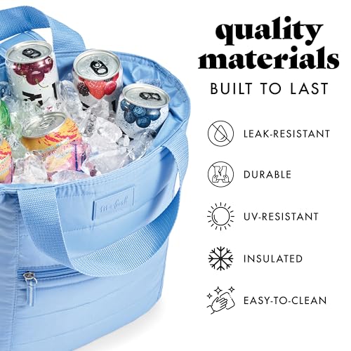 Fit & Fresh Mari Cooler Backpack for Women, Insulated Leakproof Soft Cooler Bag (12 Can), Lunch Tote, Beach Cooler, Lightw...
