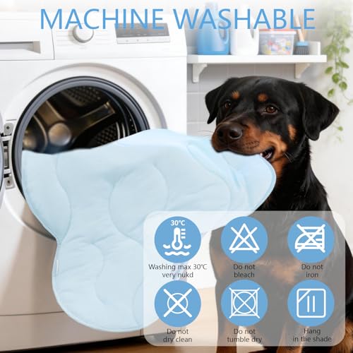 BECEMURU Dog Cooling Mat, Thickened Soft Pet Cooling Pad for Summer, 36"x23" Cloud-Shape Pet Bed for Crate Kennel Sofa, No...