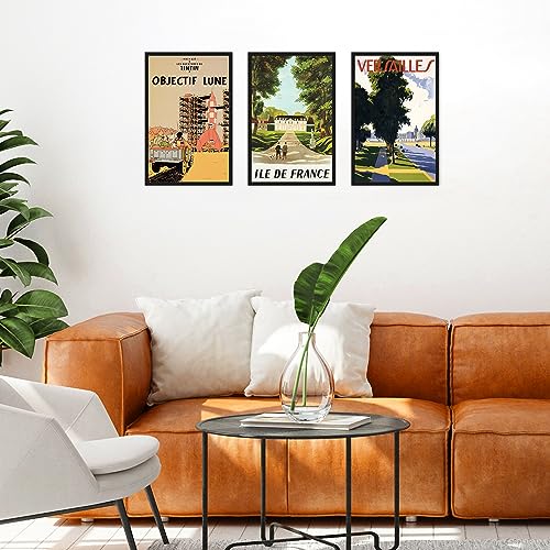 upsimples 11x17 Picture Frame Black 3 Pack, Scratch-Proof 11 x 17 Poster Frames for Photo Gallery - Slide-In Strips, Horiz...