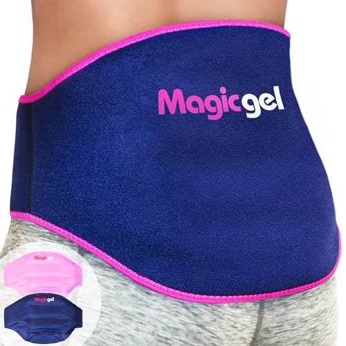 Magic Gel Ice Pack for Back Pain Relief | 2 Pack Reusable Lower Back Wrap for Hot or Cold Therapy | Relief for Lower Lumba...