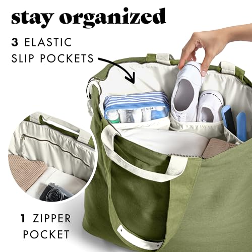 Fit & Fresh Large Beach Bag for Women - Extra Large Travel Tote With Pockets