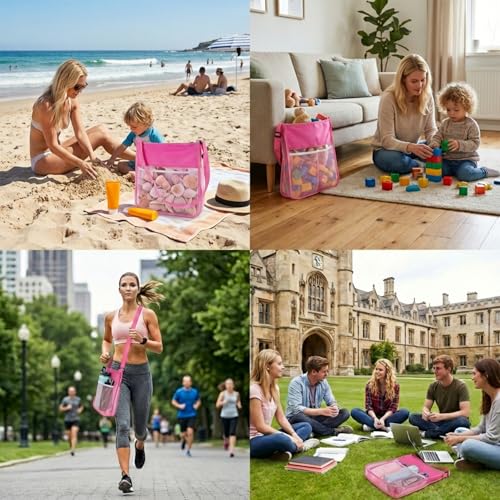 Mesh Beach Bag for Shells Collecting,Cross Body Shell Bags for Beach,Sea Shell Bags,Seashell Collecting Bag for Swimming