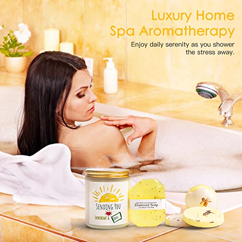 Birthday Gifts for Women, Sending Sunshine Christmas Gifts, Get Well Soon Gifts Basket Care Package Unique Spa Gifts Box w...