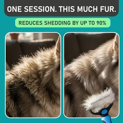 Maxpower Planet Original Pet Grooming Rake - Double-Sided Deshedding Dematting Tool, Undercoat Rake for Dogs & Cats, Extr...