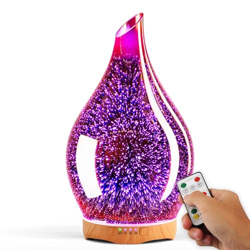 Porseme 280ML Essential Oil Diffuser, Aroma Ultrasonic Humidifier with Remote Control, BPA Free, Auto Shut-Off, Timer Setting