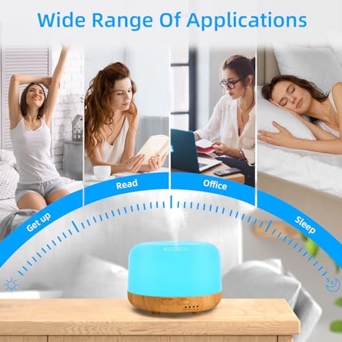 SPLITSKY Aromatherapy Essential Oil Home Diffuser with Remote Control, 300ML Large Room Cool Mist Air Humidifier, 8 Hours ...
