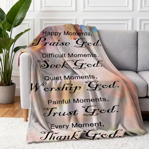 COMFAR Christian Gifts for Women Faith, Inspirational/Religious/Spiritual Gifts for Adults, Soft Throw Blankets for Women/...