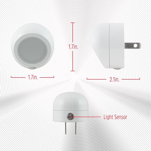 Energizer LED Rotating Night Lights Plug Into Wall Dusk to Dawn Sensor Home Decor Apartment Essentials Ambient Lighting Ni...