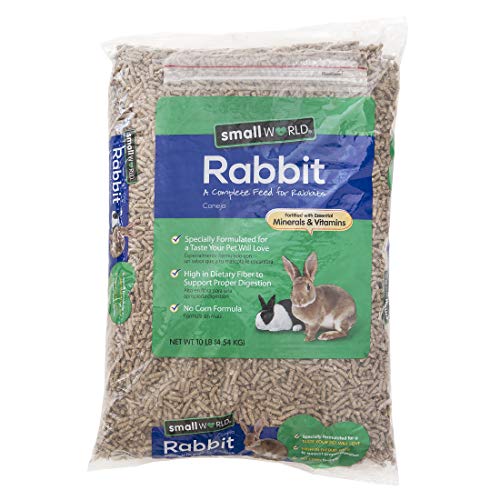 Small World Rabbit Food, Complete Feed, Pelleted Food for Rabbits, Fortified with Essential Vitamins & Minerals for Daily ...