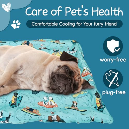 Cooling Pad for Dog,Instant Pet Cool Mat for Puppy,Comfortable Cool Pet Mat for Cat.Portable Dog Bed for Summer. Suitable ...