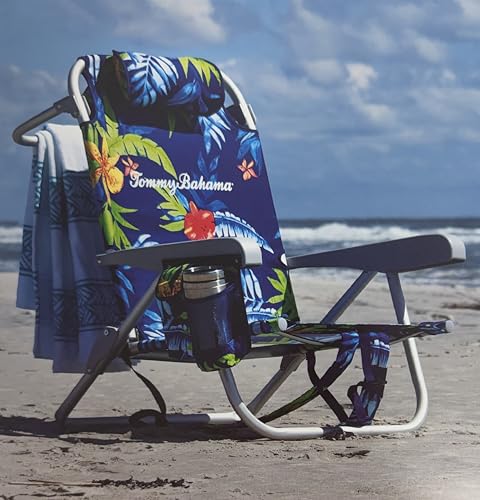 Tommy Bahama 5-Position Backpack Beach Chair with Pillow (Night Floral)