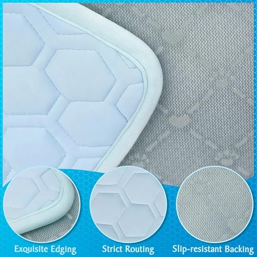 dgdgcool Dog Cooling Mat Thicken Breathable Q-Max>0.5 Arc-Chills Cooling Mat for Large Dogs 5°F Drop Pet Cool Pad Non-Slip...