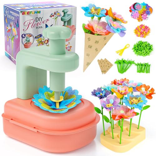 beefunni Flower Bouquet Craft Kit, Mothers Day Crafts for Kids Classroom, DIY Craft Toys for Kids Ages 4-8, Educational Fl...