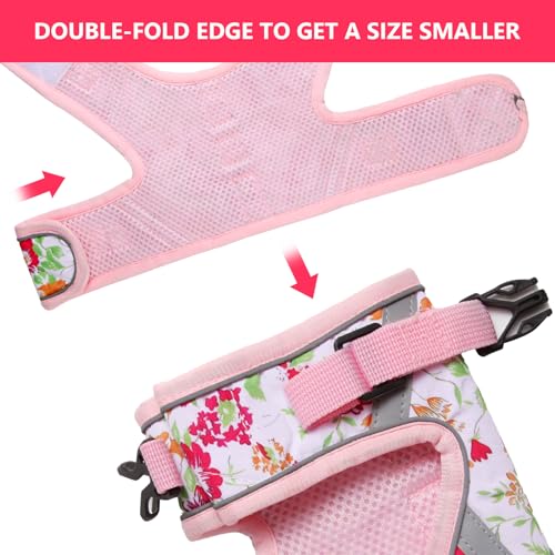 VIBRANZY Floral cat Leash and Harness Set. The cat Harness Escape Proof Feature Allows You to Walk You cat, Small Dog or R...