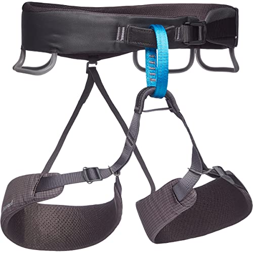 BLACK DIAMOND Men’s Momentum Rock Climbing Harness | Dual Core Construction | Adjustable Waist & Leg Loops