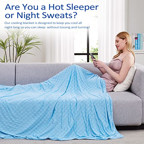 Topcee Cooling Blanket, Summer Cooling Blankets for Hot Sleepers, Arc-Chill Q-Max>0.5 Cool Fiber, Oeko-TEX 100% Certified,...