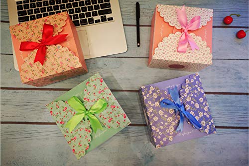 Chilly Gift Treat Boxes 20 Pack Gift Boxes with Ribbons for Cake, Cookies, Goodies, Candy, Handmade Bath Bombs Shower Soap...